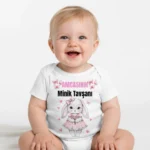 Amcasının Minik Tavşanı Baskılı Zıbın