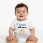 Amcasının Minik Tavşanı Baskılı Zıbın Erkek Bebek