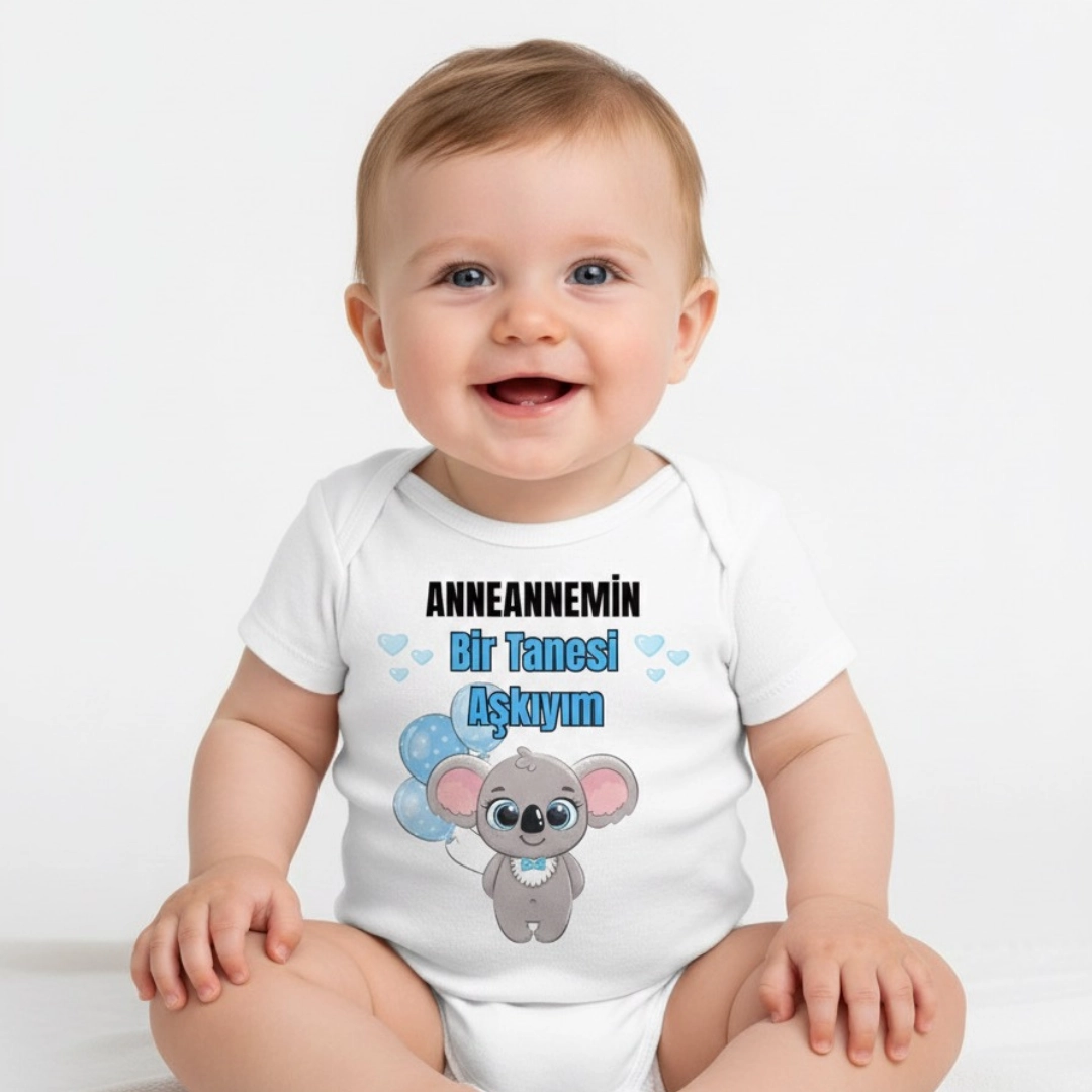 Anneannemin Bir Tanesi Aşkıyım Baskılı Zıbın Anneannemin Bir Tanesi Aşkıyım Baskılı Zıbın - Görsel 1