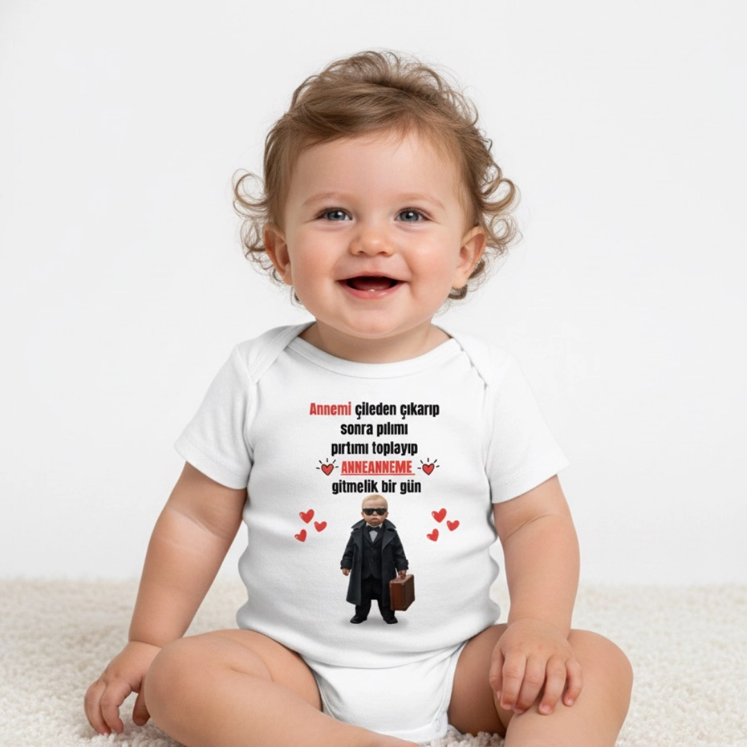 Annemi Çileden Çıkarıp Anneanne Baskılı Zıbın (2) Annemi Çileden Çıkarıp Anneanne Baskılı Zıbın (2) - Görsel 1