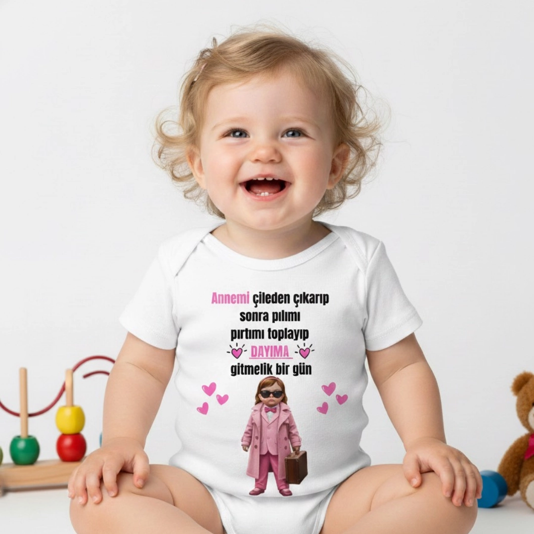 Annemi Çileden Çıkarıp Dayı Baskılı Zıbın Annemi Çileden Çıkarıp Dayı Baskılı Zıbın - Görsel 1