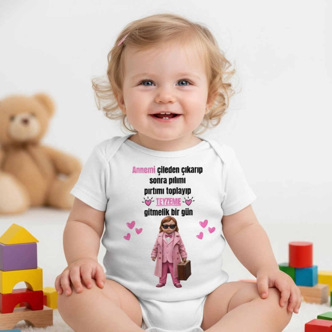 Annemi Çileden Çıkarıp Teyze Baskılı Zıbın (2) Annemi Çileden Çıkarıp Teyze Baskılı Zıbın (2) - Görsel 1