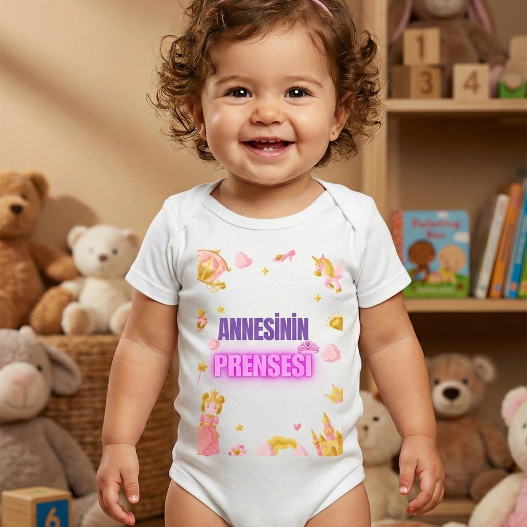 Annesinin Prensesi Baskılı Zıbın Annesinin Prensesi Baskılı Zıbın - Görsel 1
