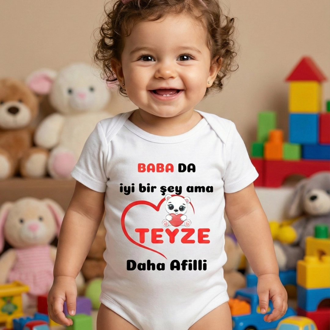 Baba Da İyi Bir Şey Ama Teyze Daha Afilli Baskılı Zıbın Baba Da İyi Bir Şey Ama Teyze Daha Afilli Baskılı Zıbın - Görsel 1