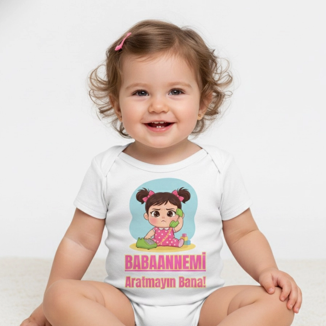 Babaannemi Aratmayın Bana Baskılı Zıbın Kız Bebek Babaannemi Aratmayın Bana Baskılı Zıbın Kız Bebek - Görsel 1