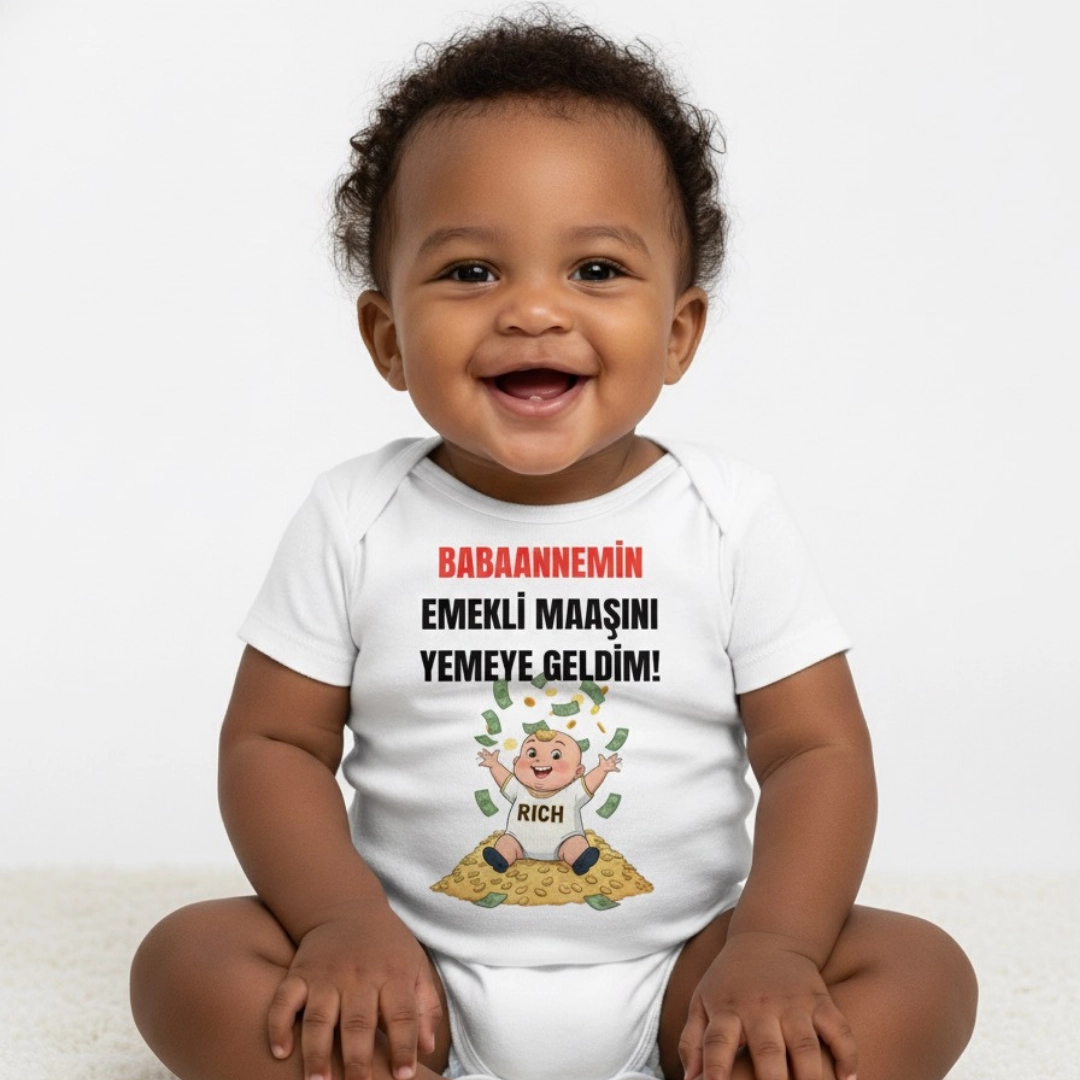 Babaannemin Emekli Maaşını Yemeye Geldim Baskılı Zıbın Babaannemin Emekli Maaşını Yemeye Geldim Baskılı Zıbın - Görsel 1