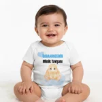 Babaannesinin Minik Tavşanı Baskılı Zıbın Erkek Bebek