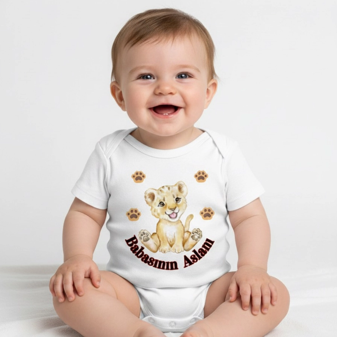 Babasının Aslanı Baskılı Zıbın Babasının Aslanı Baskılı Zıbın - Görsel 1