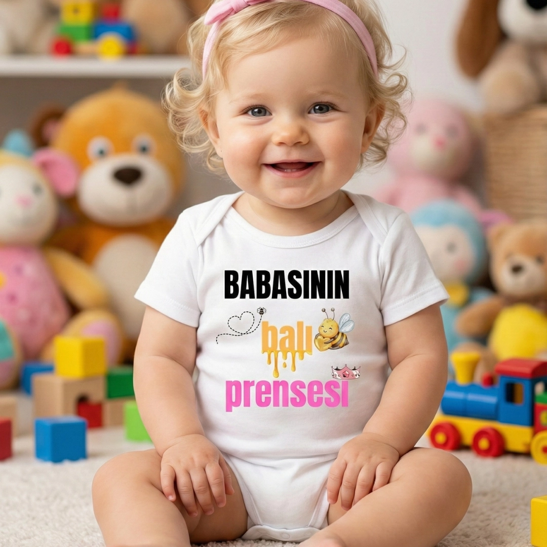 Babasının Balı Prensesi Baskılı Zıbın Babasının Balı Prensesi Baskılı Zıbın - Görsel 1