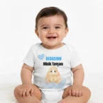 Babasının Minik Tavşanı Baskılı Zıbın Erkek Bebek