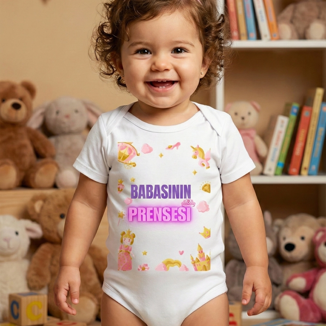 Babasının Prensesi Baskılı Zıbın Babasının Prensesi Baskılı Zıbın - Görsel 1