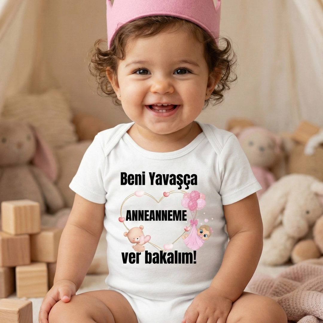 Beni Yavaşça Anneanneme Ver Bakalım Baskılı Zıbın (2) Beni Yavaşça Anneanneme Ver Bakalım Baskılı Zıbın (2) - Görsel 1