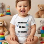 Beni Yavaşça Halama Ver Bakalım Baskılı Zıbın