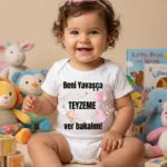 Beni Yavaşça Teyzeme Ver Bakalım Baskılı Zıbın (2)