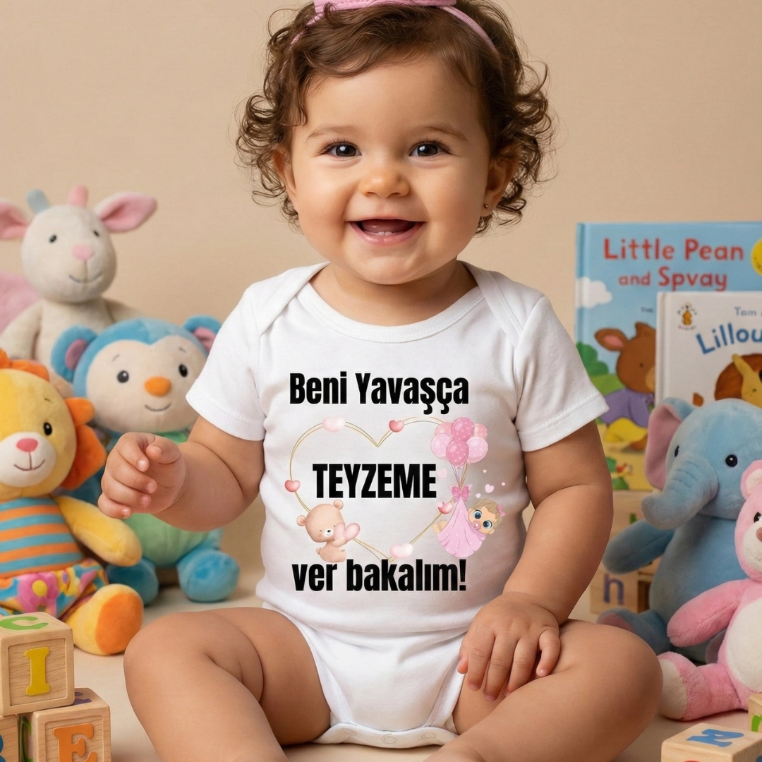 Beni Yavaşça Teyzeme Ver Bakalım Baskılı Zıbın (2) Beni Yavaşça Teyzeme Ver Bakalım Baskılı Zıbın (2) - Görsel 1