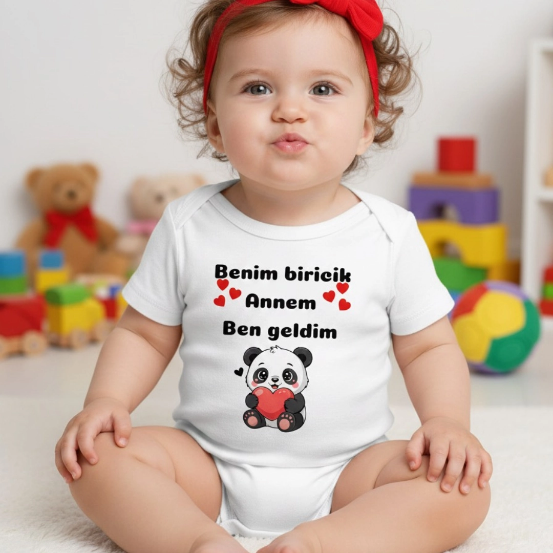 Benim Biricik Annem Ben Geldim Baskılı Zıbın Benim Biricik Annem Ben Geldim Baskılı Zıbın - Görsel 1