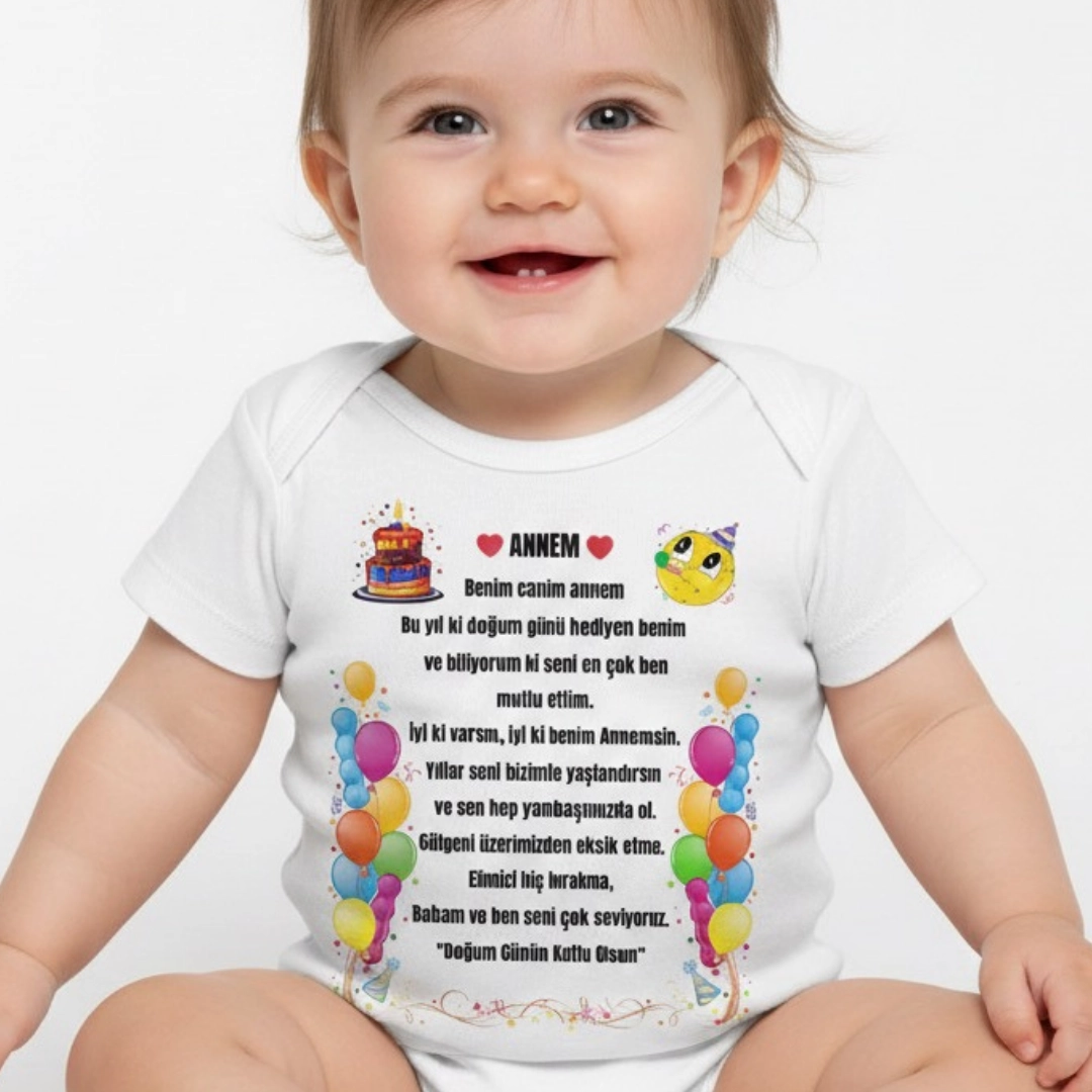 Benim Canım Annem Baskılı Zıbın Benim Canım Annem Baskılı Zıbın - Görsel 1