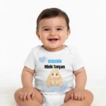 Dedesinin Minik Tavşanı Baskılı Zıbın Erkek Bebek