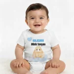 Halasının Minik Tavşanı Baskılı Zıbın Erkek Bebek
