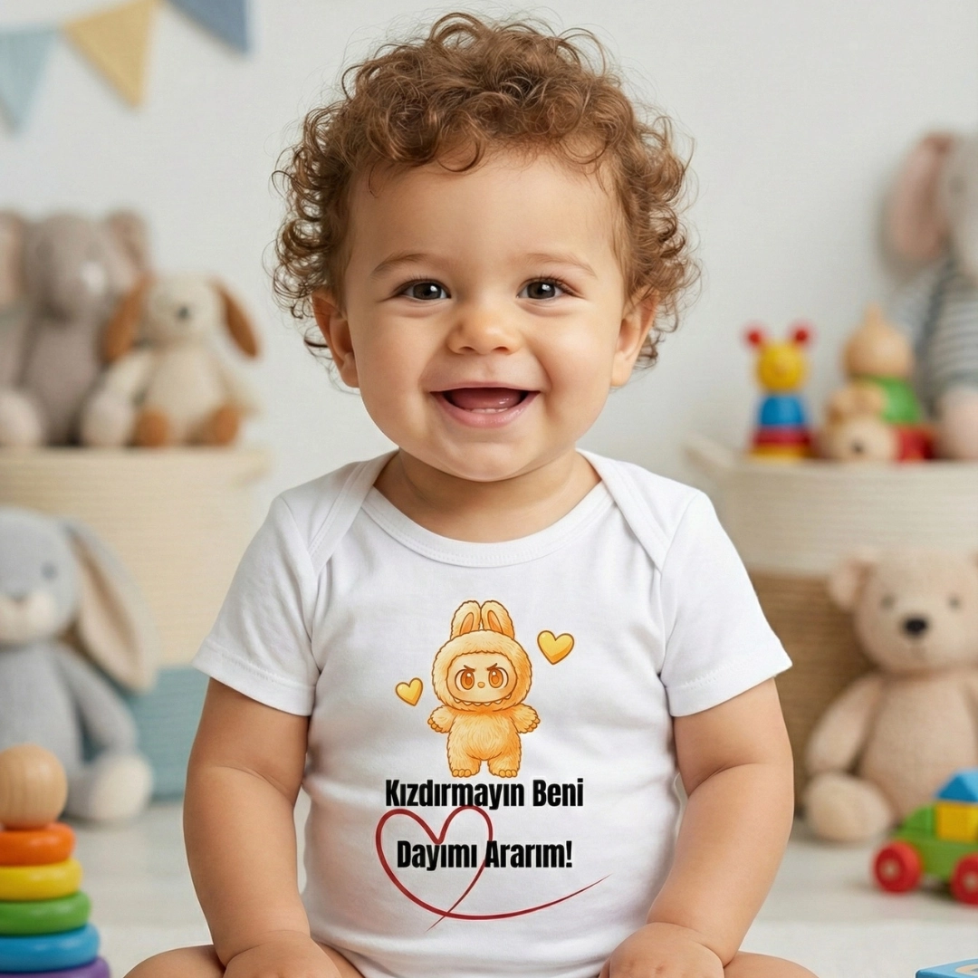 Kızdırmayın Beni Dayımı Ararım Baskılı Zıbın Kızdırmayın Beni Dayımı Ararım Baskılı Zıbın - Görsel 1