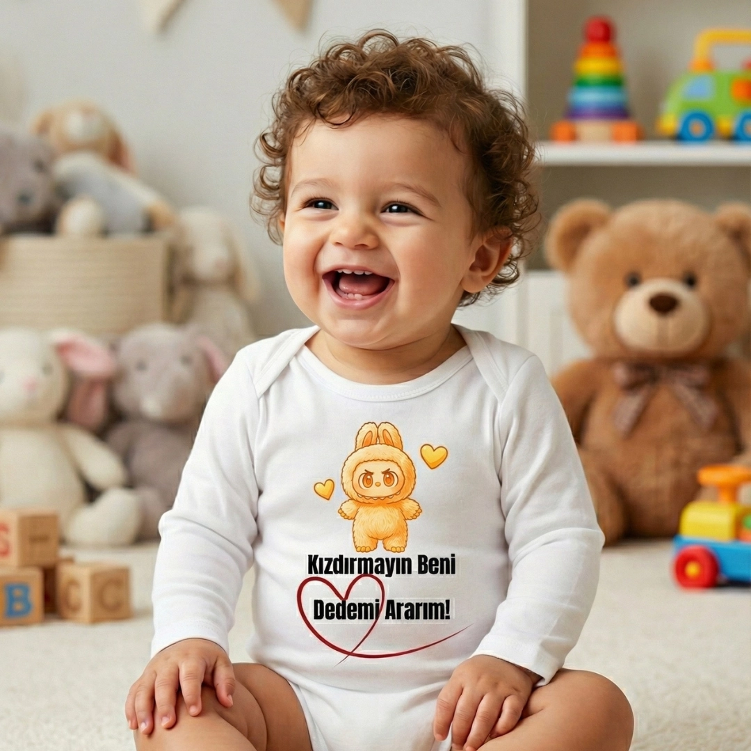 Kızdırmayın Beni Dedemi Ararım Baskılı Zıbın Kızdırmayın Beni Dedemi Ararım Baskılı Zıbın - Görsel 1