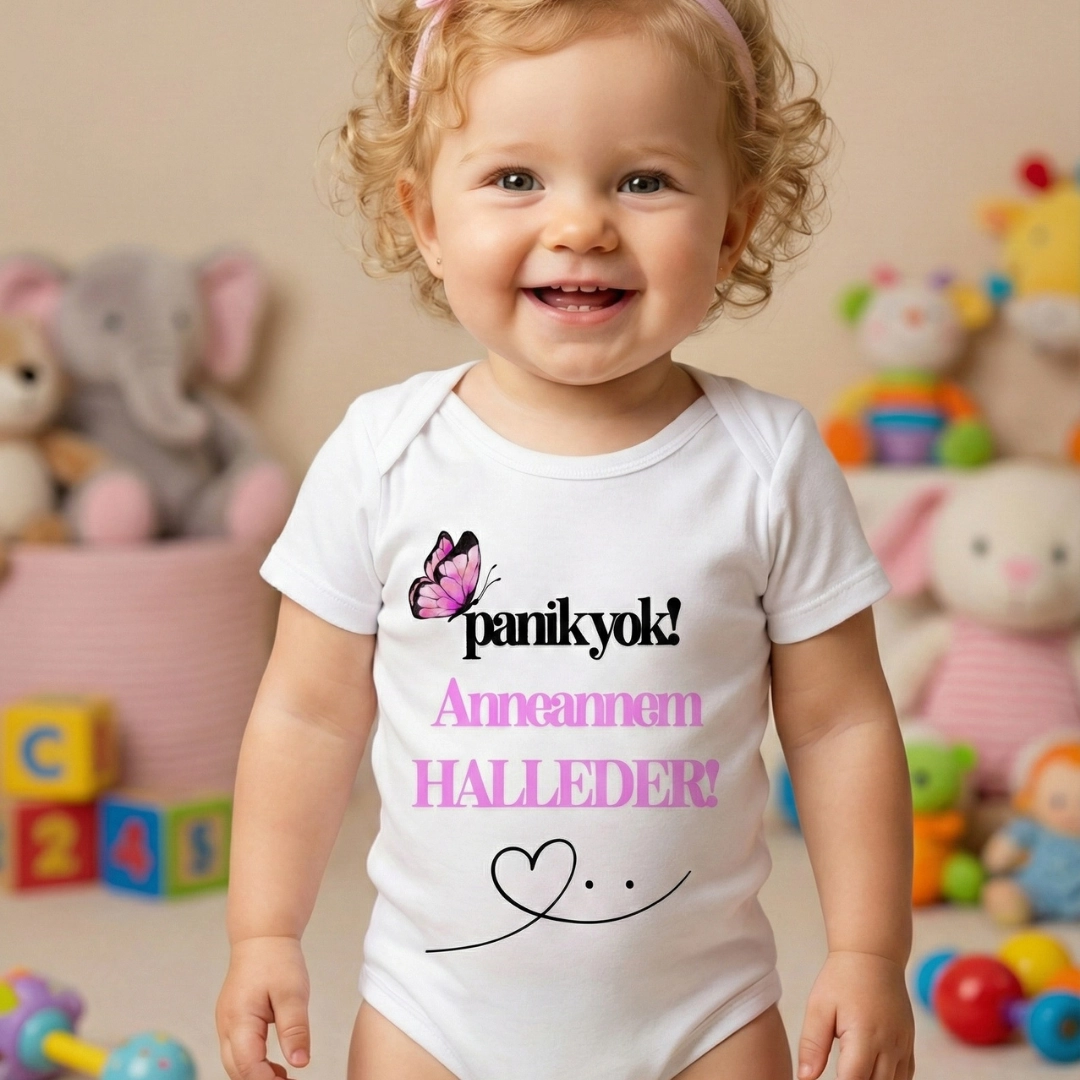 Panik Yok Anneannem Halleder Baskılı Zıbın Panik Yok Anneannem Halleder Baskılı Zıbın - Görsel 1