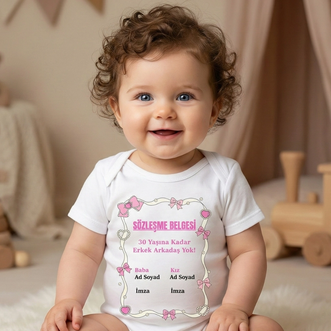 Sözleşme Belgesi Baskılı Zıbın Kız Bebek Sözleşme Belgesi Baskılı Zıbın Kız Bebek - Görsel 1