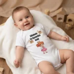 Sülalenin En Kıymetlisi Kız Bebek Baskılı Zıbın