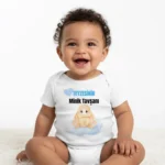 Teyzesinin Minik Tavşanı Baskılı Zıbın Erkek Bebek