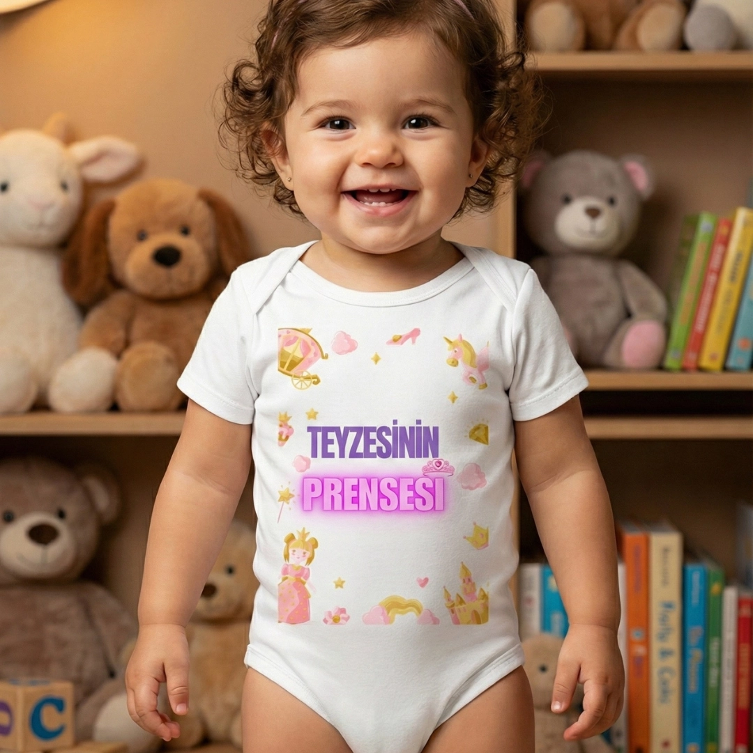 Teyzesinin Prensesi Baskılı Zıbın Teyzesinin Prensesi Baskılı Zıbın - Görsel 1
