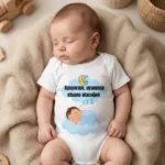 Uyuyorum Uyanınca Efsane Olacağım Baskılı Zıbın Erkek Bebek