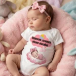 Uyuyorum Uyanınca Efsane Olacağım Baskılı Zıbın Kız Bebek