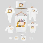 11'li Hastane Çıkış Seti İsme Özel Hayvan Desenli