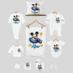 11'li Hastane Çıkış Seti İsme Özel Mickey Mouse Minder Desenli