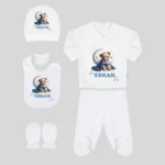 5'li Hastane Çıkış Seti Ayıcık ve Ay Dede Baskılı