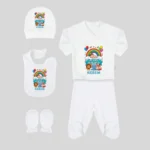 5'li Hastane Çıkış Seti Hoş Geldin Küçük Mucize Baskılı