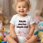 Küçük Mucize Baskılı Bebek Zıbın Çıtçıtlı Body