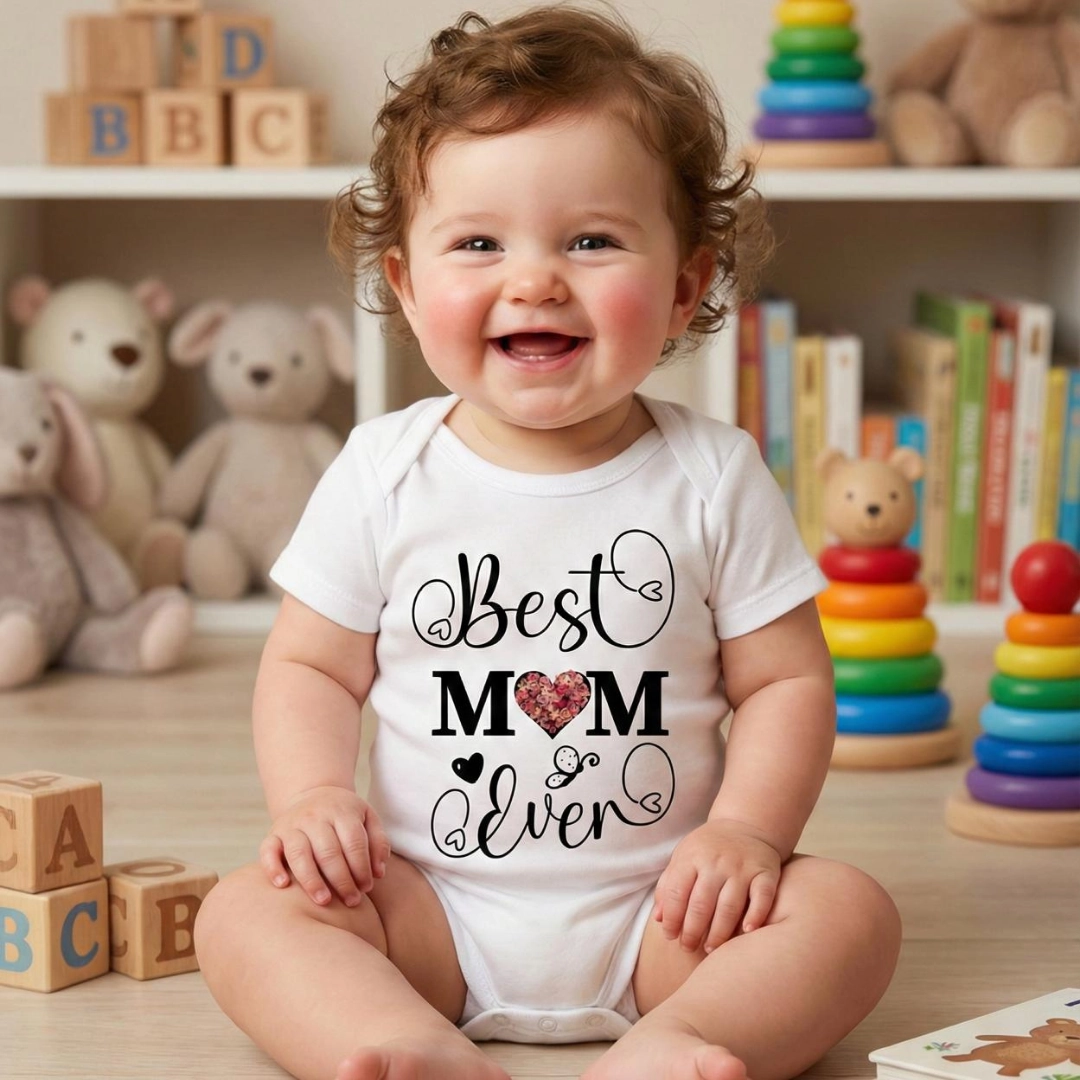 Best Mom Ever Siyah Baskılı Bebek Zıbın Çıtçıtlı Body Best Mom Ever Siyah Baskılı Bebek Zıbın Çıtçıtlı Body