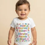 Geldi Bayram Şekeri Bayramlık Baskılı Zıbın