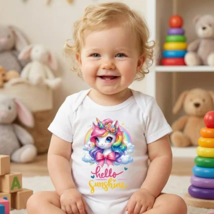 Hello Sunshine Baskılı Bebek Zıbın Çıtçıtlı Body