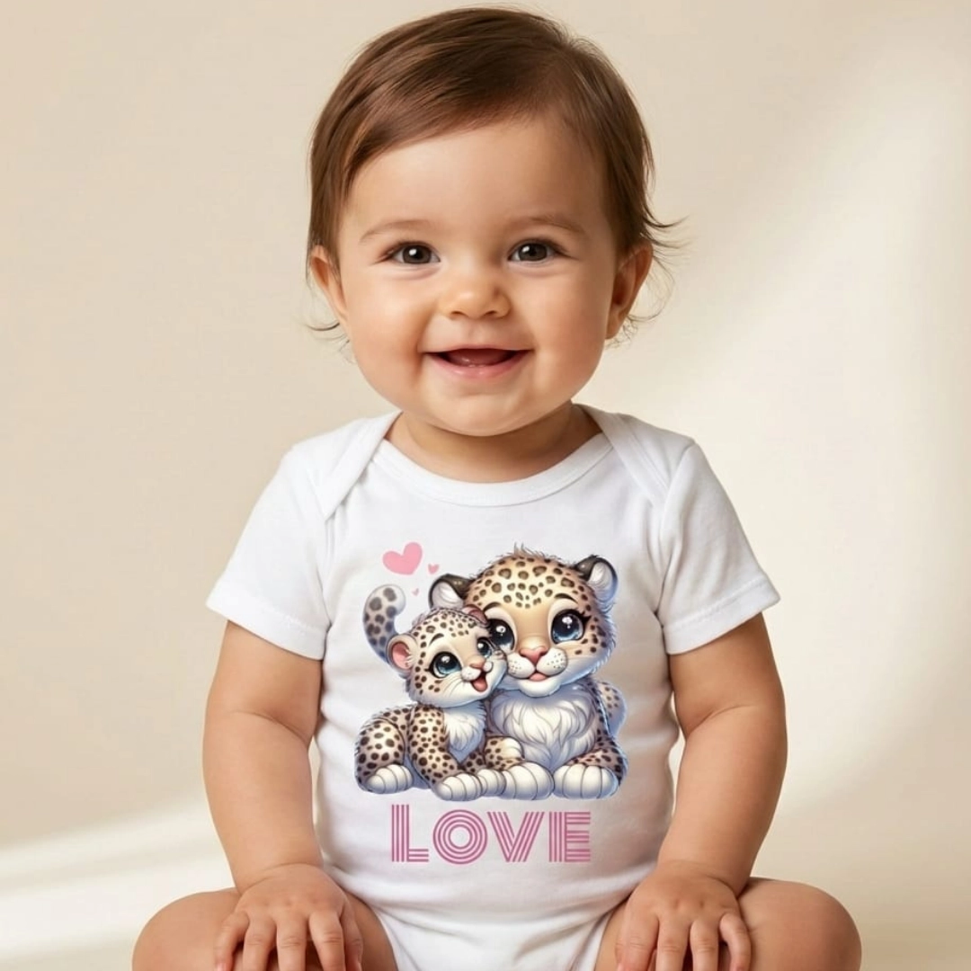 Love Kız Bebek Baskılı Zıbın Love Kız Bebek Baskılı Zıbın