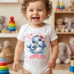 Love Yunus Kız Baskılı Bebek Zıbın Çıtçıtlı Body