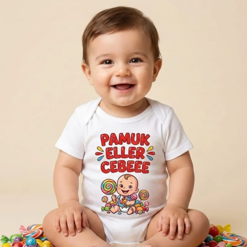 Pamuk Eller Cebe Bayramlık Baskılı Zıbın