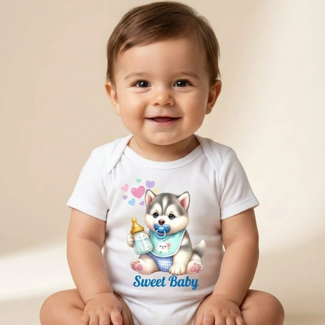 Sweet Baby Kurt Baskılı Zıbın Sweet Baby Kurt Baskılı Zıbın