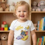 Sweet Dreams Sevimli Mouse Baskılı Bebek Zıbın Çıtçıtlı Body