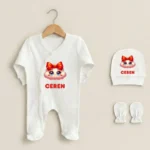 Üçlü Tulum Set Tokalı Bulut Baskılı