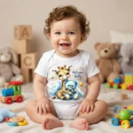 Welcome Baby Sevimli Zürafa Baskılı Bebek Zıbın Çıtçıtlı Body