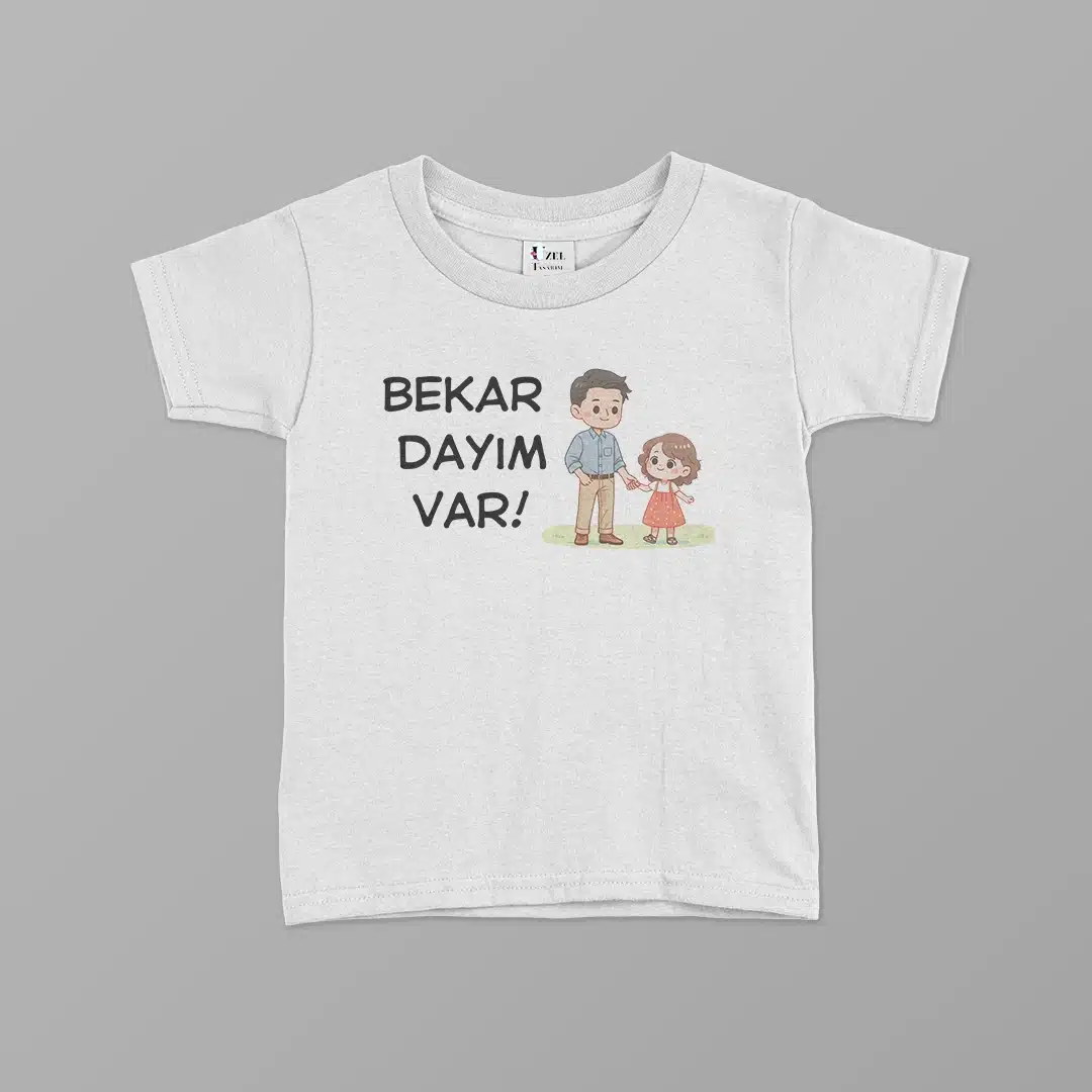 Bekar-Dayim-Var-Kiz-Cocuk-Baskili-Tisort-1.webp Bekar Dayım Var Kız Çocuk Baskılı Tişört - Görsel 1