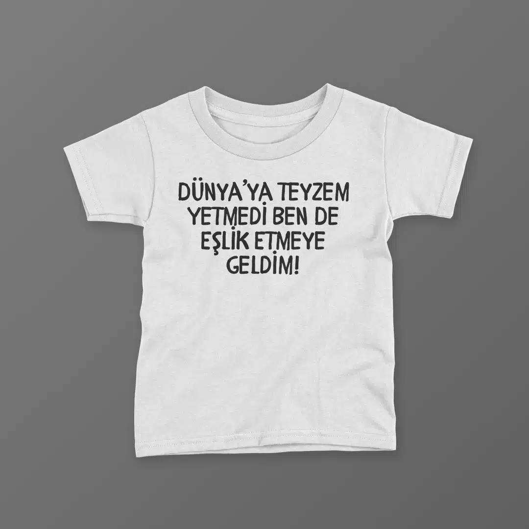 Dunyaya-Teyzem-Yetmedi-Ben-De-Eslik-Etmeye-Geldim-Baskili-Tisort-1.webp Dünyaya Teyzem Yetmedi Ben De Eşlik Etmeye Geldim Baskılı Tişört - Görsel 1