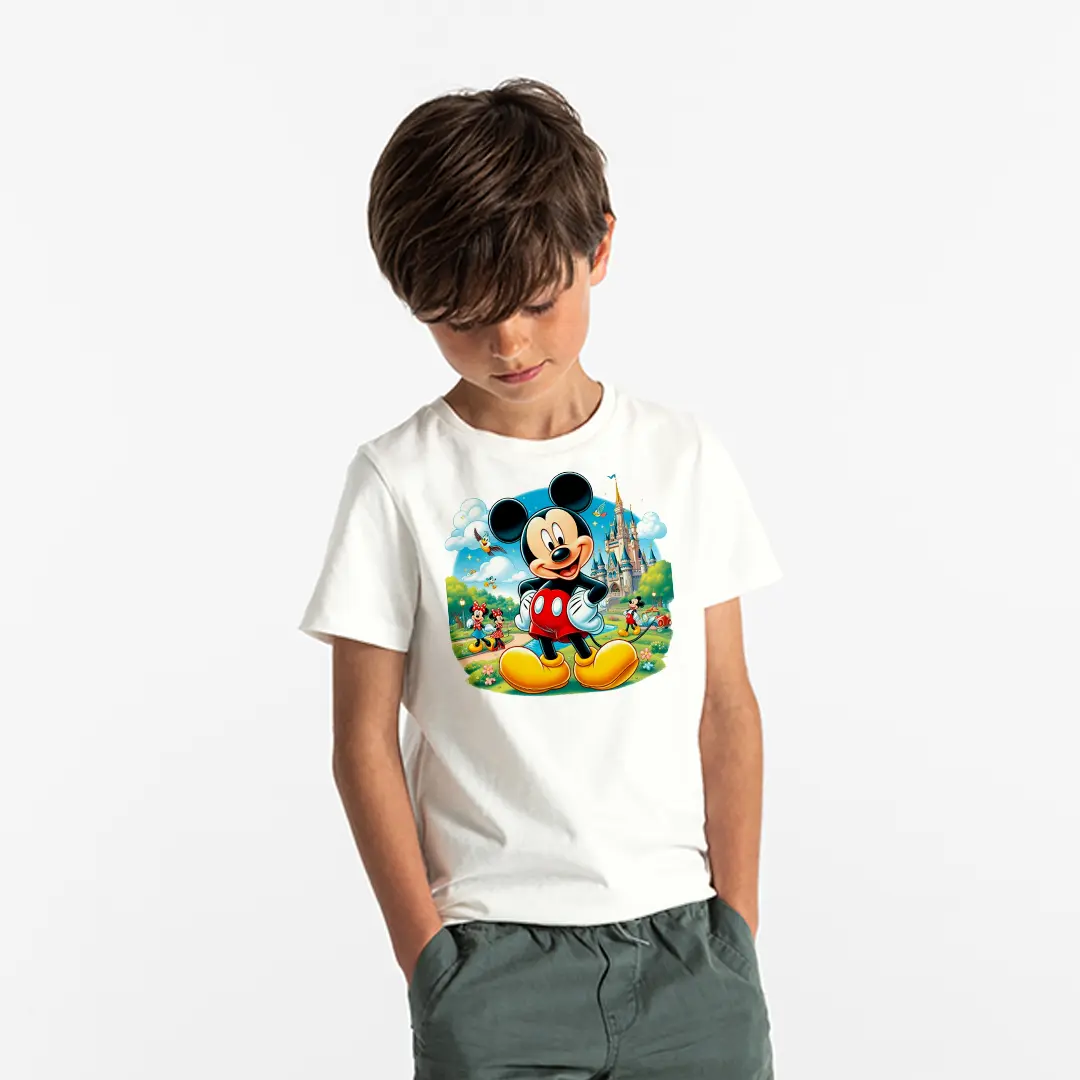 Erkek Çocuk Mickey Mouse Baskılı Tişört – Disney Çizgi Karakterli Çocuk Tişört Erkek Çocuk Mickey Mouse Baskılı Tişört - Görsel 1